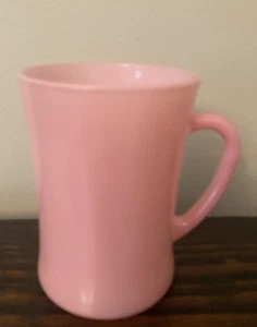Rare? - Vintage Glasbake Pink Smooth Milk Glass Tall Mug J-2413 - Picture 1 of 9