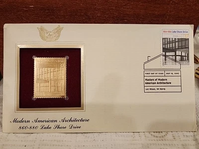 First Day issue May 10, 2005 24k gold plated stamp Master of American... - Image 1 of 4