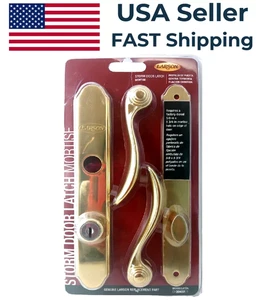 Larson Certified Storm Door Revere Einsteck Messing Griffgarnitur CH3040701 - Bild 1 von 6