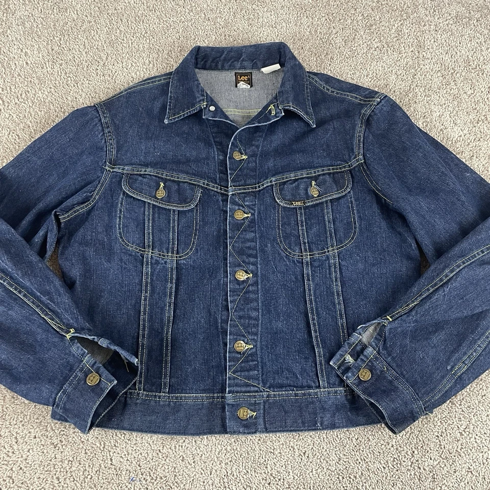 Chaqueta vaquera Lee vintage hecha en EE. UU. 101-J 101j mediana Americana Ranch Western Foto 1 de 4