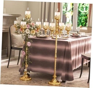 2PCS 40.55inch Tall Gold Candelabra Centerpieces,Floor Wedding Candelabra - Picture 1 of 8