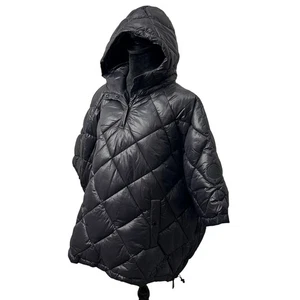 ✨ Neu mit Etikett Noize "Kiera" Veganer Puffer Pullover Poncho - Schwarz (Größe S) ✨ - Bild 1 von 16