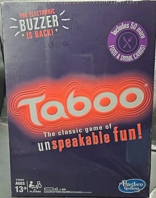Hasbro TABOO The Classic Game Of Unspeakable Fun With Electronic Buzzer New - Image 1 of 2