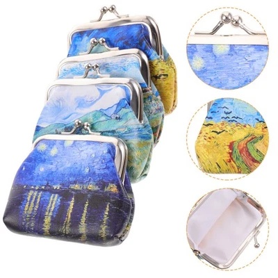  4 Pcs Portafoglio Mini Portamonete Piccolo Borsa Di Cambiamento Portatile - Immagine 1 di 4