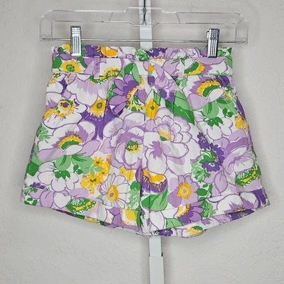 Janie and Jack Girls Size 8 Floral Paperbag Waist Shorts Sweet Paradise - Image 1 of 4