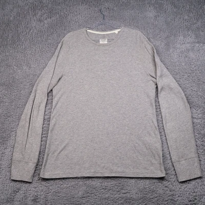 Rag & Bone Shirt Mens Medium Waffle Knit Thermal Long Sleeve Gray Crew Neck - Image 1 of 4