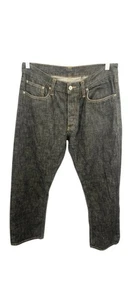 Pantalones de mezclilla GUSTIN Japón ribete pierna recta botón mosca crudo talla 32 X 28,5 - Imagen 1 de 9