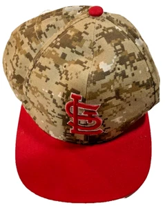 St. Louis Cardinals Red & Camo Camouflage Cap Hat Adjustable Strap Melonwear - Picture 1 of 2