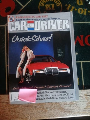1987 April, Car and Driver Magazine, QuickSilver - Image 1 of 4