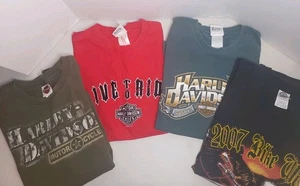 3 Large Harley Davidson Port Charlotte & 1 Bike Week 2007 Daytona XL Shirts - Picture 1 of 24