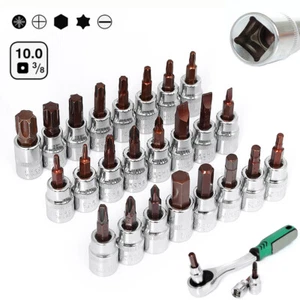 Torx/Hex/Kreuzschlitz/Schlitz Bit-Einsatz 3/8" (9,5mm) Stecknuss Steckschlüssel - Bild 1 von 42