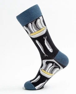 Black Can of Sardines Socks SF941 - Picture 1 of 1