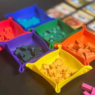 6 BCW Board Game Bit Trays Spectrum Foldable Bowls for Board Game Pieces - Image 1 of 4