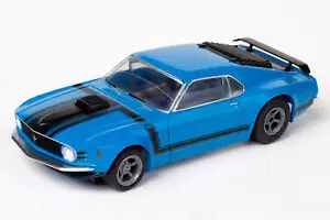 AFX Mega G+ 22026 Mustang Boss 302 – Blue - Collector Series Clear - HO Scale Sl - Picture 1 of 7