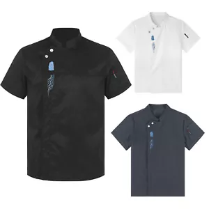 Mens Womens Uniform Breathable Chef Jacket Hotel Unisex Waiter Chefs Coat Tops - Picture 1 of 33