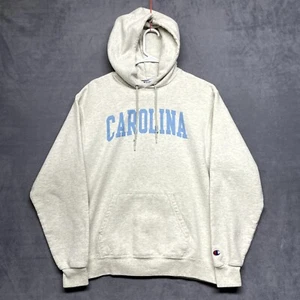 Champion North Carolina Tar Heels Basketball Hoodie Men's Medium Gray Pullover - Picture 1 of 8