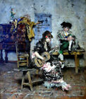 Oil Painting Young Boy Man Girl Lady Woman A-Guitar-Player-Giovanni-Boldini-Art