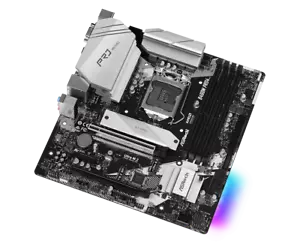 ASRock B460M Pro4 LGA1200 mATX Moederbord Intel B460 Chipset DDR4 HDMI USB 3.2 - Afbeelding 1 van 4