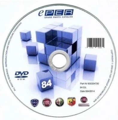 Fiat Alfa Lancia EPER V.84  catalogo ricambi EPC con prezzi su Dvd - Immagine 1 di 3