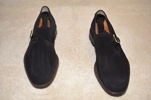 GORGEOUS SALVATORE FERRAGAMO "BUCKLE" NUBUCK  / SUEDE MONK LOAFERS 11 D $995 - Picture 1 of 7