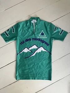 Vintage Cycling Top Le Coq Sportif Roi Des Montagnes Green Size Sml/Med - Picture 1 of 8
