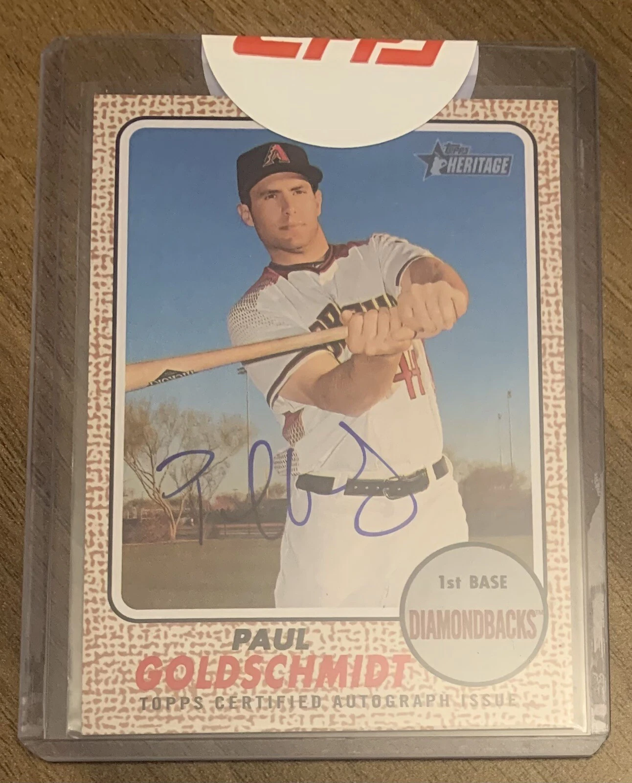 Paul Goldschmidt 2017 Topps Heritage Real One Auto Sp Signature Autograph Sharp!