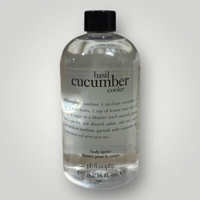 Philosophy Basil Cucumber Cooler Body Spritz Fragrância Spray 16 oz Selado + Spray - Imagem 1 de 2