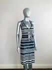 Gf Ferre Sequin Dress   Size 42 It 10 Uk   Blue And White   Superb Condition