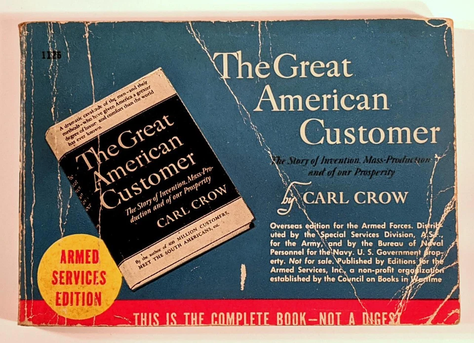 The Great American Customer, Carl Crow, Armed Services Ed 1126 Vintage Paperback Foto 1 de 1