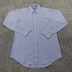 VTG Van Heusen Shirt Mens 15 32/33 M Blue Long Sleeve Button Up Hennessey Preppy - Picture 1 of 9