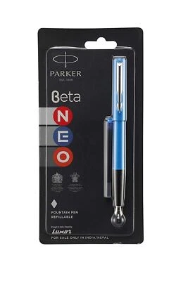 PLUMA ESTILOGRÁFICA PARKER BETA NEO CON CUERPO AZUL ACERO INOXIDABLE Foto 1 de 3