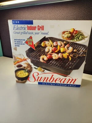 NEW Vintage Sunbeam Nu-stone Indoor Electric Grill Model 4760 S6 - Image 1 of 4