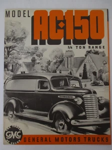 1940 GMC General Motors 3/4 Ton Range AC-150 Truck Brochure - Picture 1 of 3