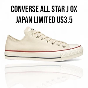 Converse All Star J OX US3.5 NaturalWhite Canvas Sneakers Made in Japan Limited - Picture 1 of 9