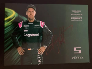 Sebastian Vettel official Signature Autograph signed Aston Martin card - Picture 1 of 2