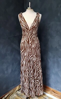 Maxi Vestido Diane von Furstenberg Estampado Animal Seda 6 NUEVO CON ETIQUETAS Foto 1 de 4