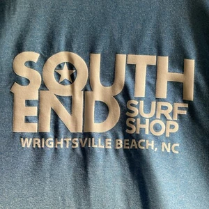 WRIGHTSVILLE BEACH NC SOUTH END SURF SHOP MENS LS BLUE POLY SPANDEX ACTIVEWEAR M - Picture 1 of 12