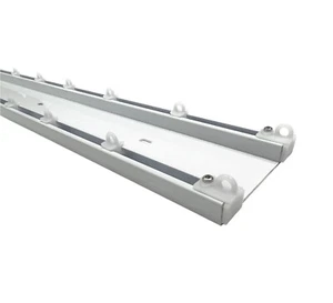 BINARIO PER TENDE A SOFFITTO BIANCO DOPPIO BASTONE TENDA O SCORRITENDA ALLUMINIO - Bild 1 von 9