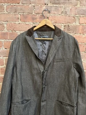 Chaqueta Hombre Colección John Varvatos, Talla 50 IT Lana/Lino Gamuza Cabra Italia Foto 1 de 4