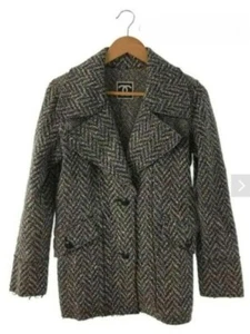 CHANEL Sports Line Tailored Jacket Wool Herringbone Gray Size38 08A P33752V24198 - Picture 1 of 5