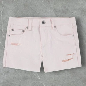 NWT~ Levi's sz 16 Reg Girls Girlfriend Shorts destructed Denim Pink Shorts vv88 - Picture 1 of 8