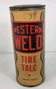VINTAGE WESTERN WELD TIRE TALC TIN - Picture 1 of 5