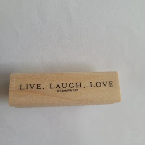 Estampilla de goma montada Live Laugh Love estampada - Imagen 1 de 2