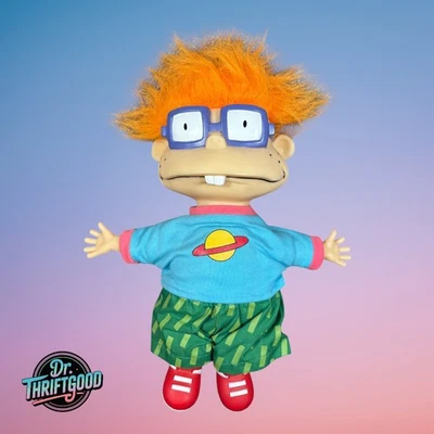 Chuckie Finster Rugrats 1990s Vintage Plush Doll Nickelodeon Collectible - Image 1 of 4