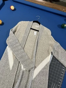 Maurices Cardigan Sweater Size S Tan/ Gray Duster Draped Open-Front - New - Picture 1 of 7
