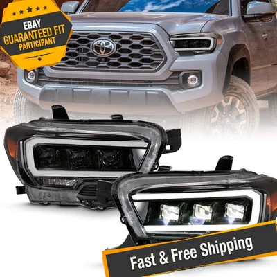 ANZO 111496 Black Full LED Projector Headlights for 16-23 Toyota Tacoma Foto 1 de 4