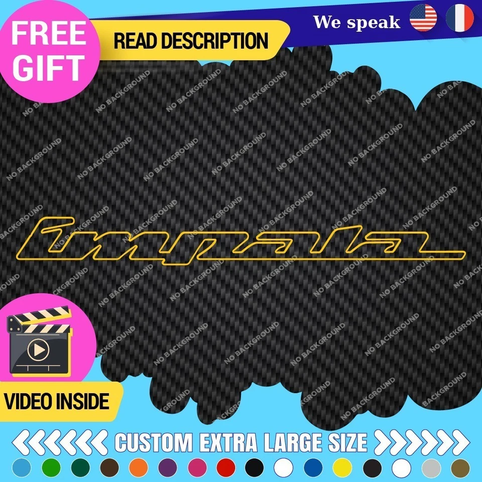 Fits Large Impala Chevrolet Decal Sticker Vinyl Chevy Silverado Old Bowtie Tail Foto 1 de 4