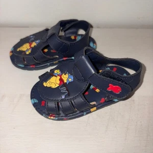 Vintage 1990s Winnie the Pooh Sandals Fisherman Style Hook and Loop Closure Kids - Picture 1 of 4
