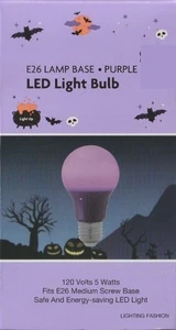Purple LED Light Bulb E26 Lamp Base Medium 120 Volts 5 Watts Energy-Saving - Picture 1 of 2