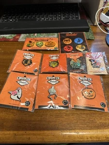 Creepy Co Presents Beistle Enamel Pin Lot Cat Witch HTF 2017 Retired Halloween - Picture 1 of 21